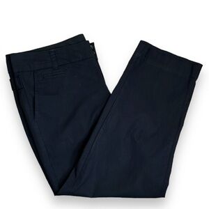 Norma Kamali Women's Size 12 Black Pants Cropped Mid Calf 24 inch inseam